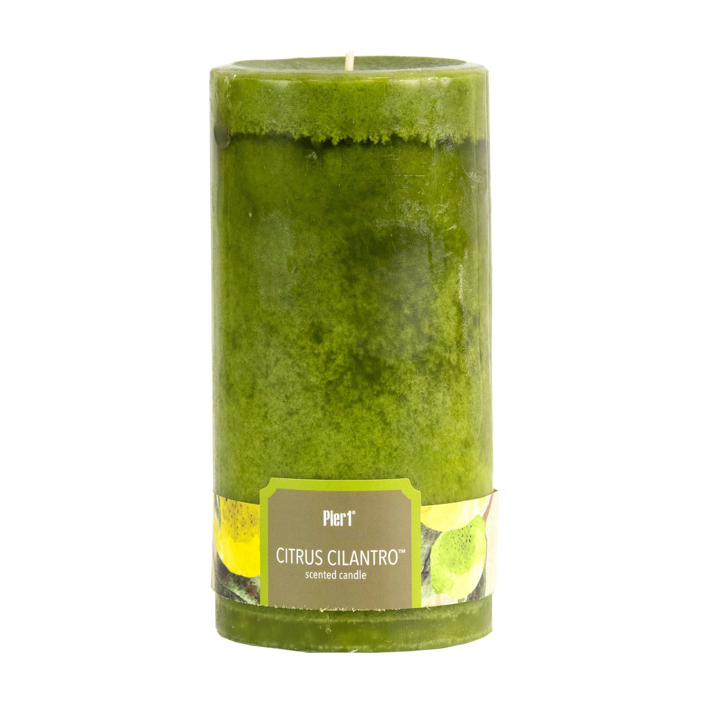 Pier 1 Citrus Cilantro® Mottled 3x6 Pillar Candle