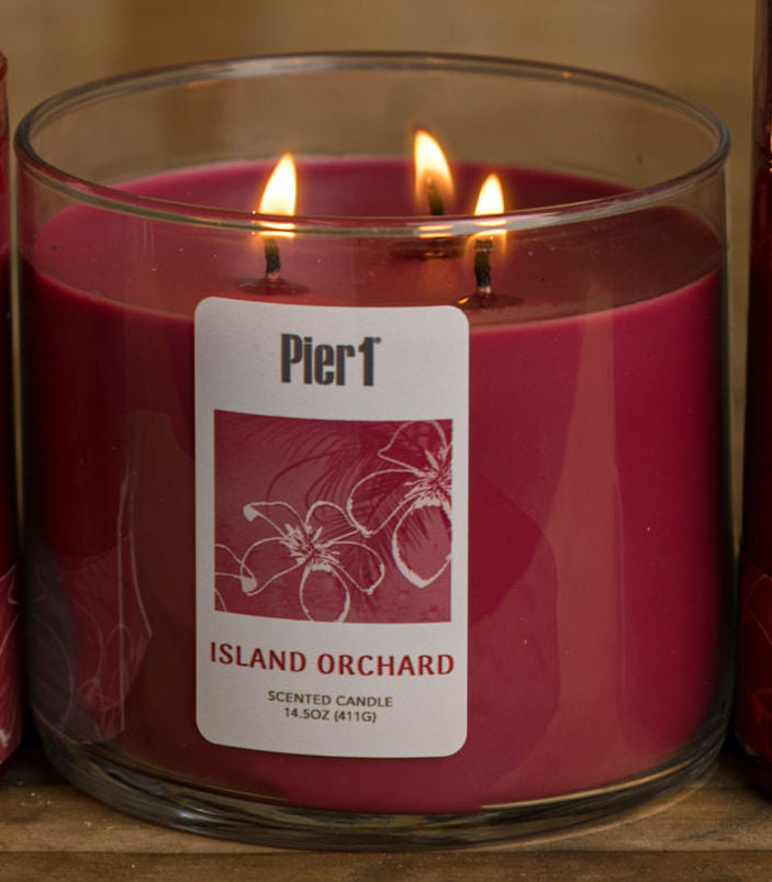 Pier 1 Island Orchard Filled 3-Wick Candle 14.5oz